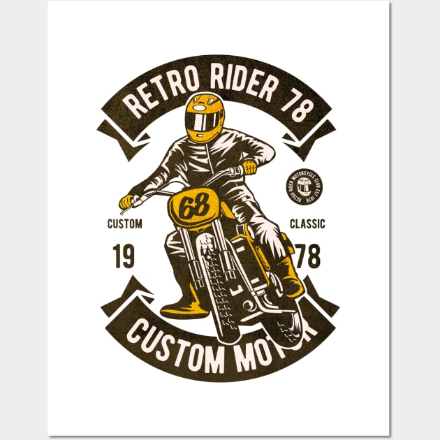 Retro Rider 78 Wall Art by Tempe Gaul